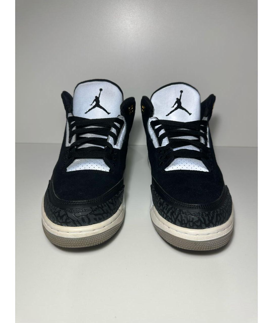 JORDAN Черные замшевые высокие кроссовки / кеды, фото 2