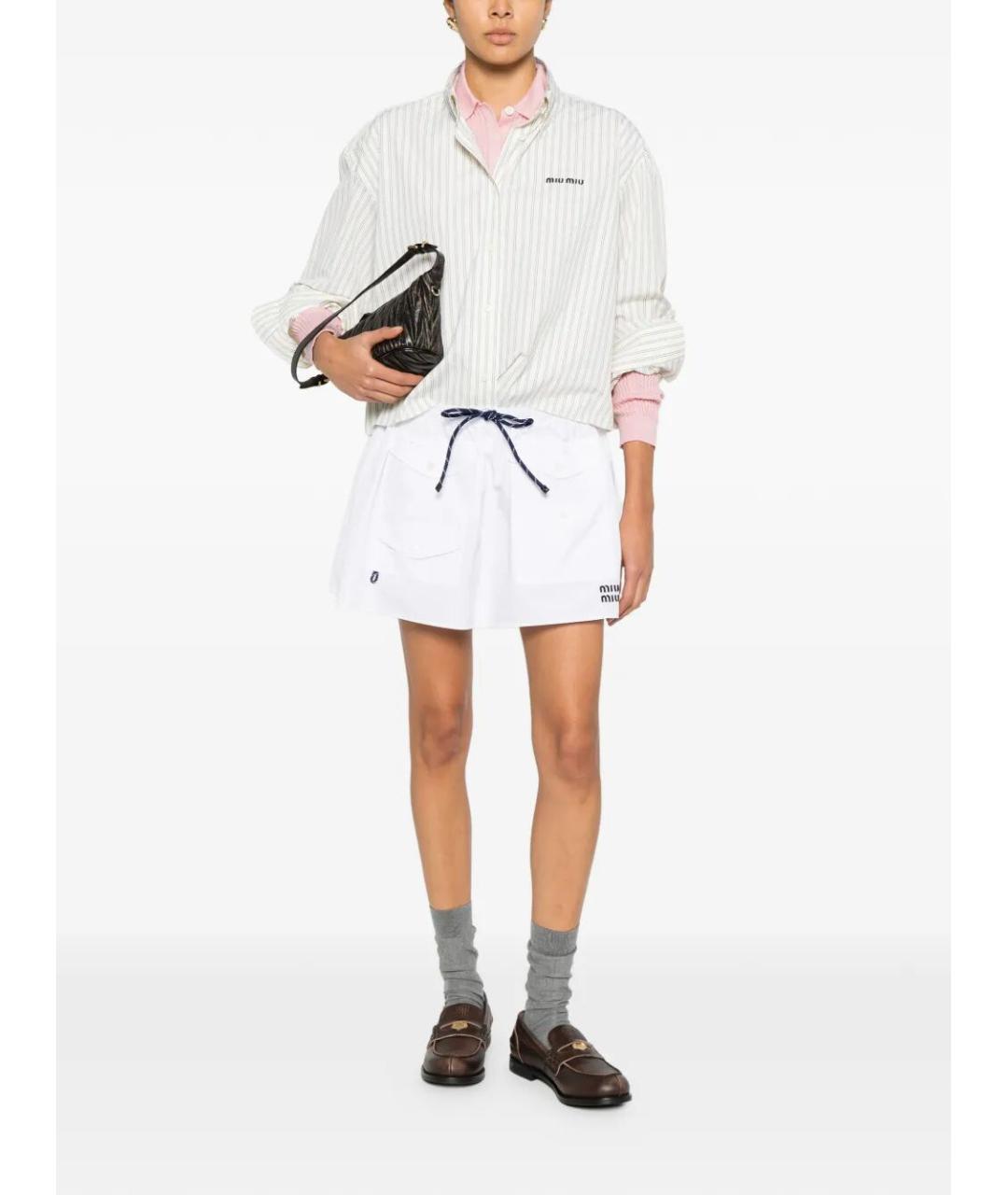 MIU MIU Серая хлопковая рубашка, фото 2