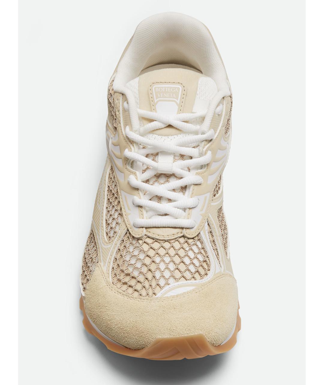 BOTTEGA VENETA Бежевые текстильные кроссовки, фото 3