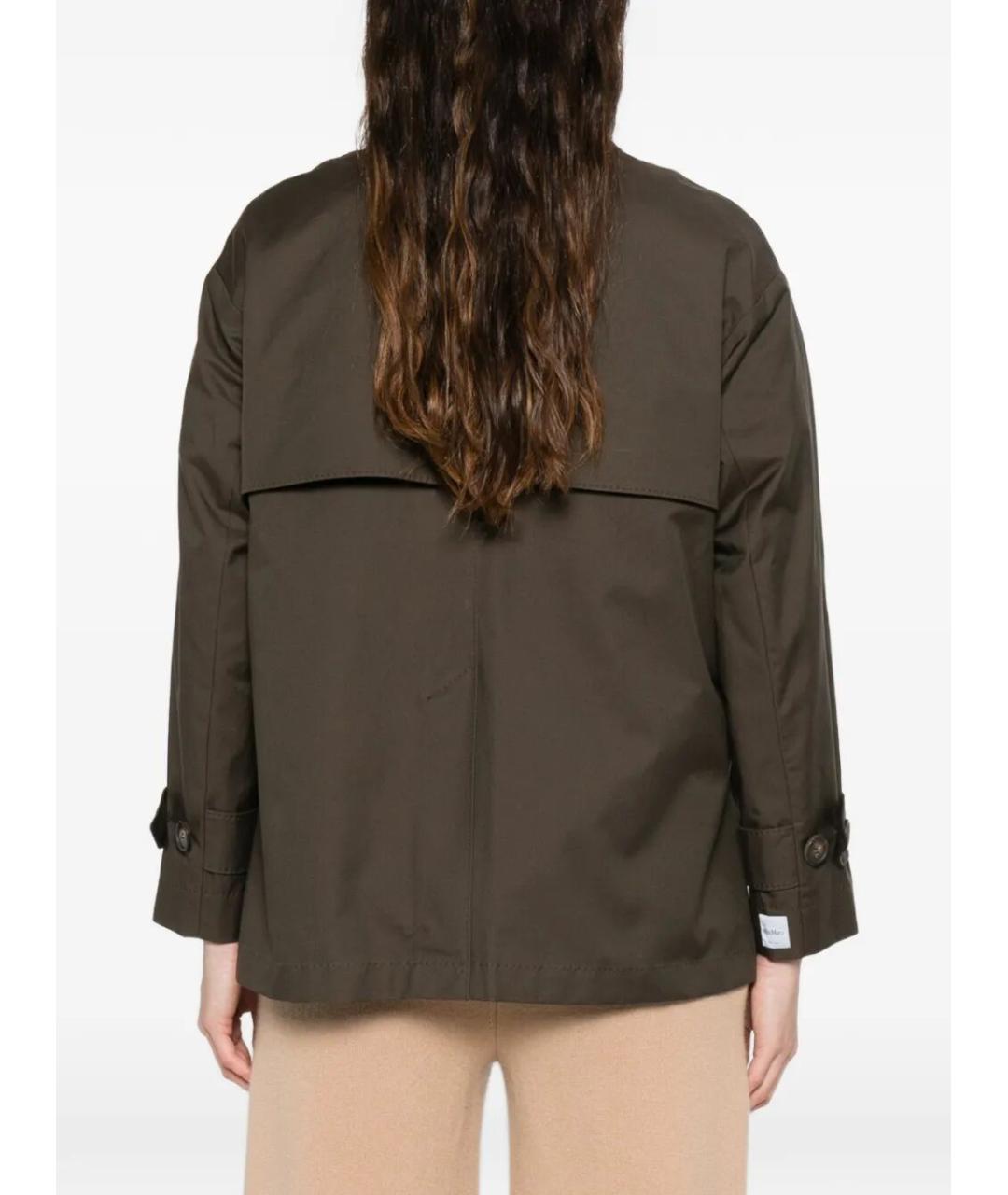 MAX MARA Хаки хлопковый тренч/плащ, фото 4