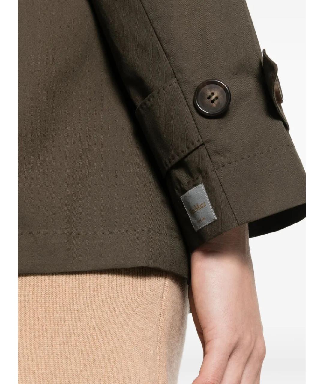 MAX MARA Хаки хлопковый тренч/плащ, фото 3