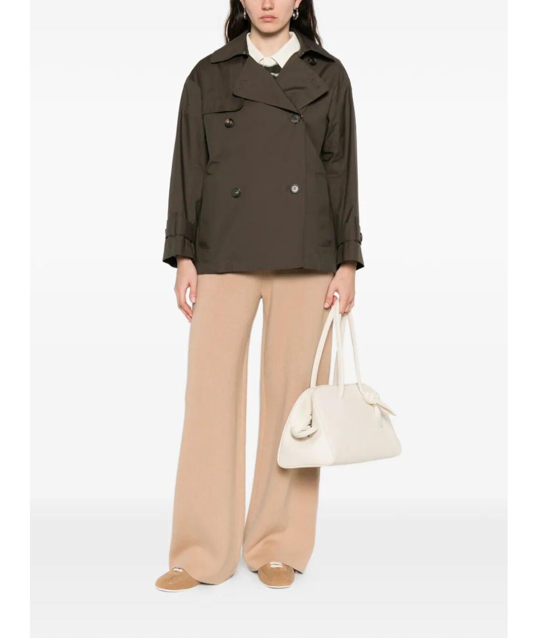MAX MARA Хаки хлопковый тренч/плащ, фото 2