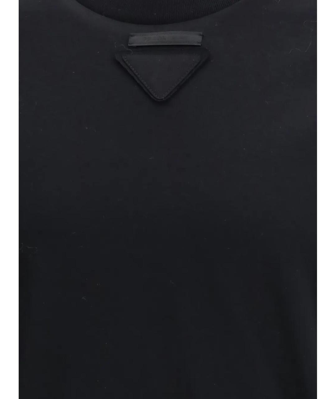 PRADA Черная хлопковая футболка, фото 2