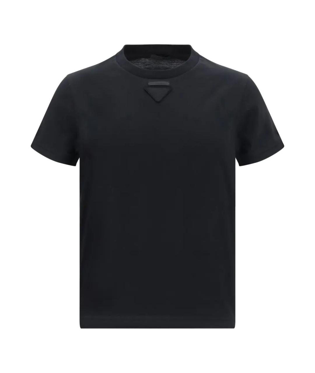 PRADA Черная хлопковая футболка, фото 1