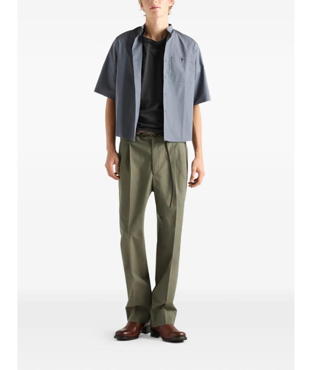 PRADA Антрацитовая хлопковая футболка, фото 2