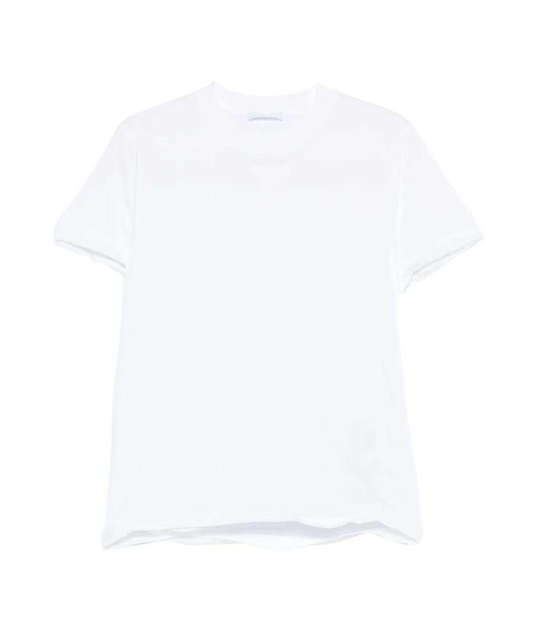 PRADA Белая хлопковая футболка, фото 1