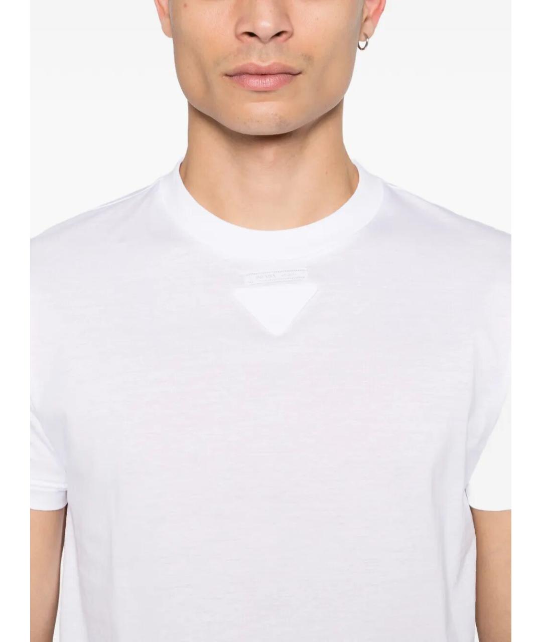 PRADA Белая хлопковая футболка, фото 3