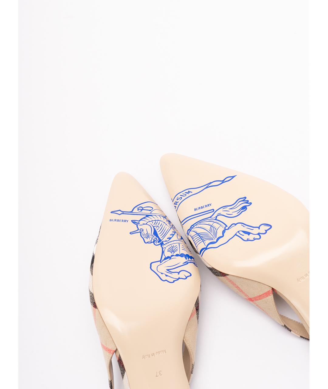 BURBERRY Мульти текстильные туфли, фото 6