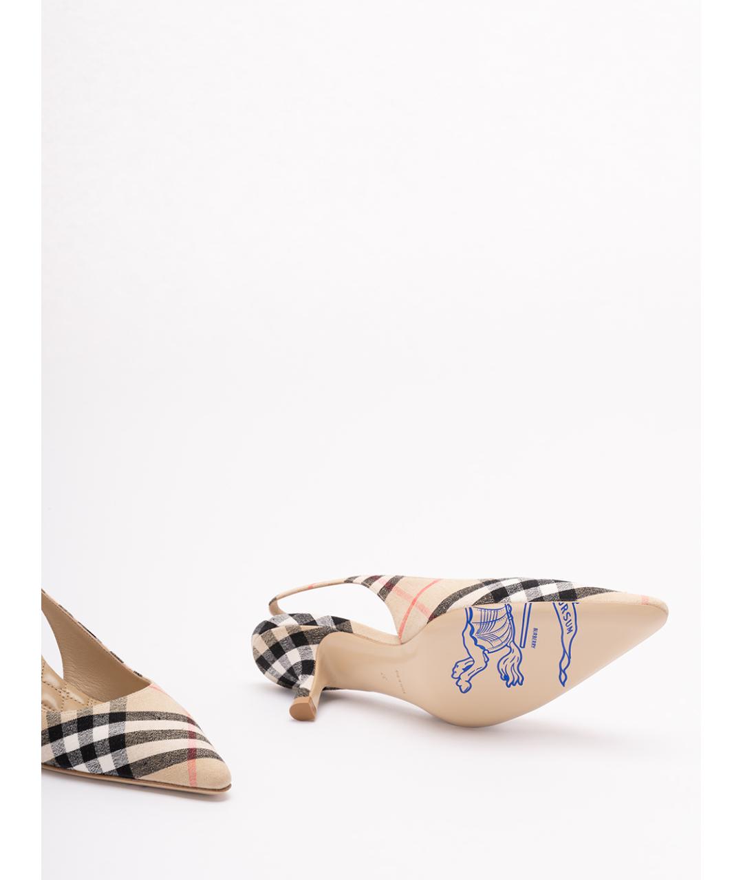 BURBERRY Мульти текстильные туфли, фото 4