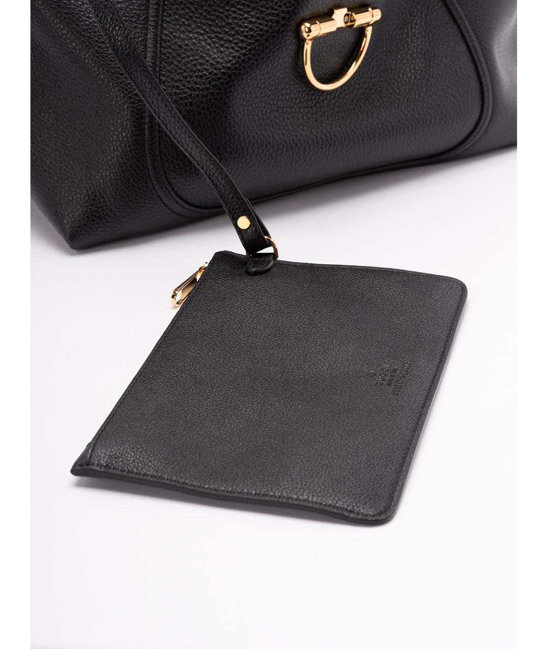 GUCCI Черная кожаная сумка через плечо, фото 5