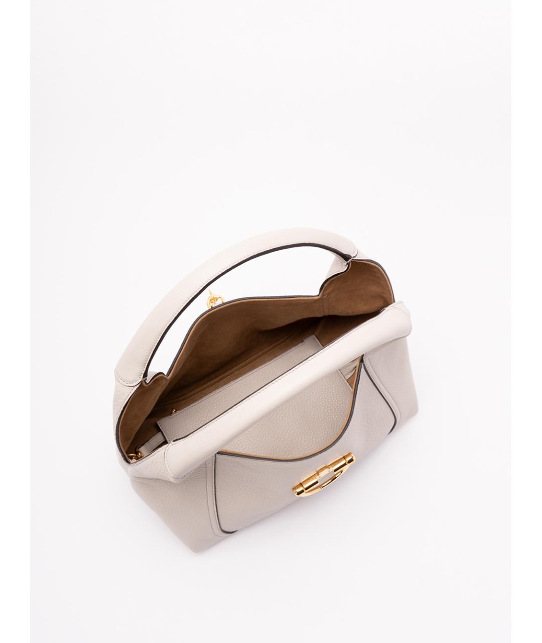 GUCCI Бежевая кожаная сумка через плечо, фото 6