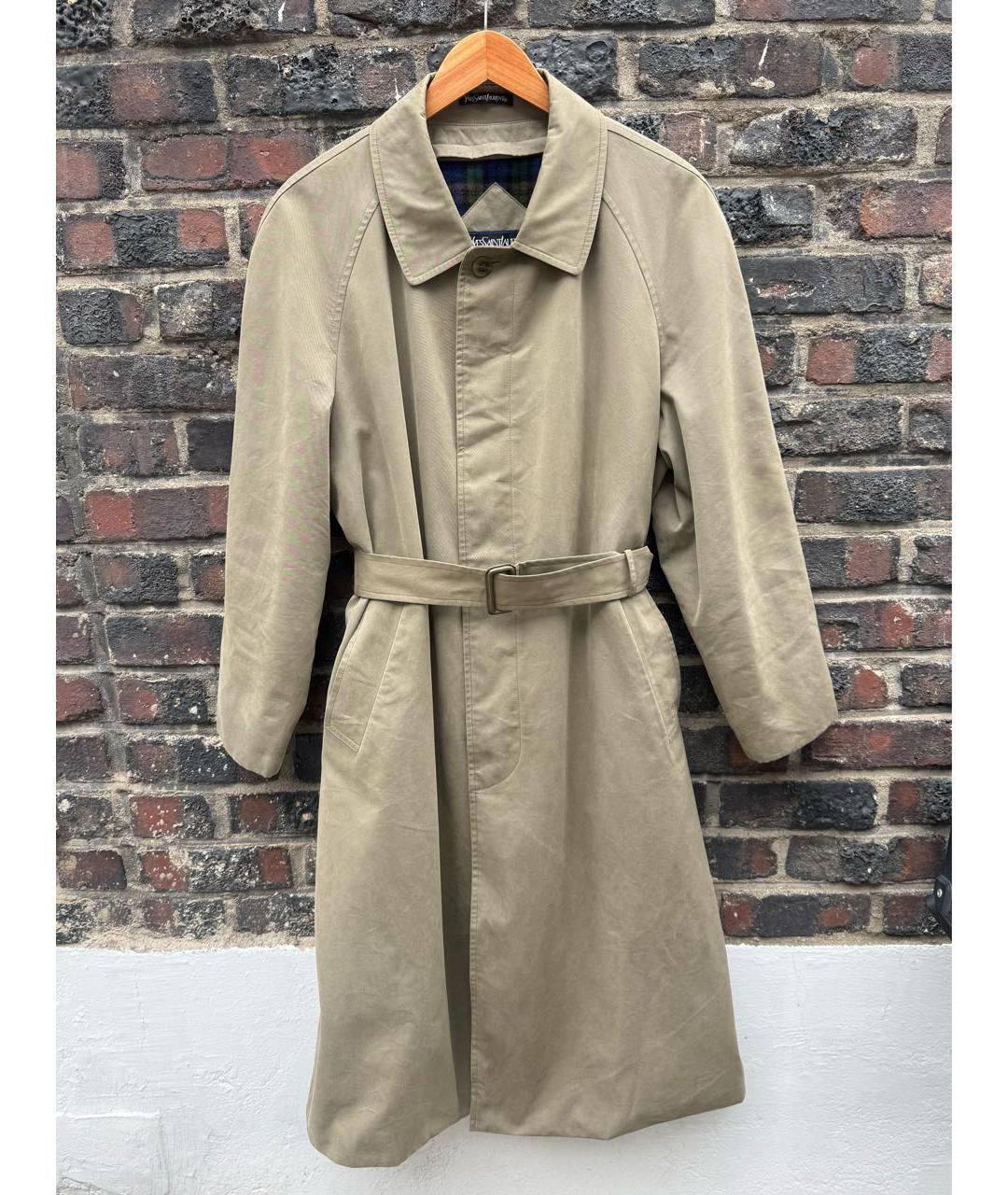 SAINT LAURENT Бежевый тренч / плащ, фото 3
