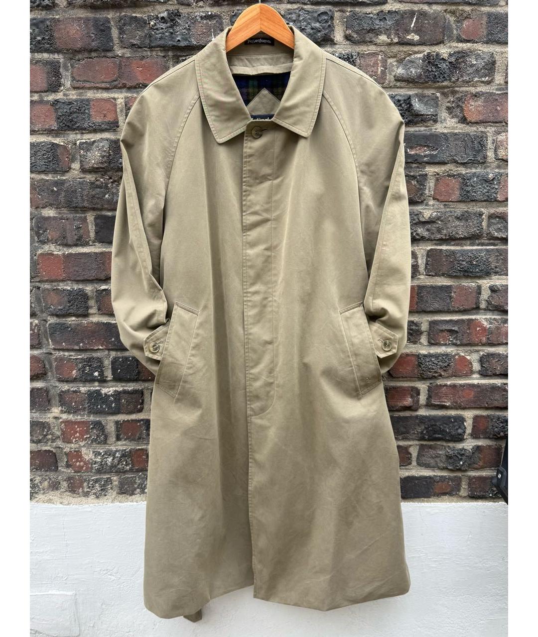 SAINT LAURENT Бежевый тренч / плащ, фото 2