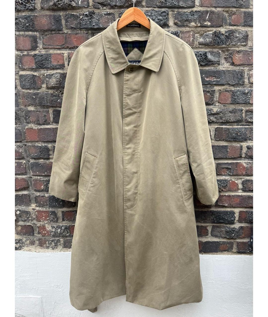 SAINT LAURENT Бежевый тренч / плащ, фото 9