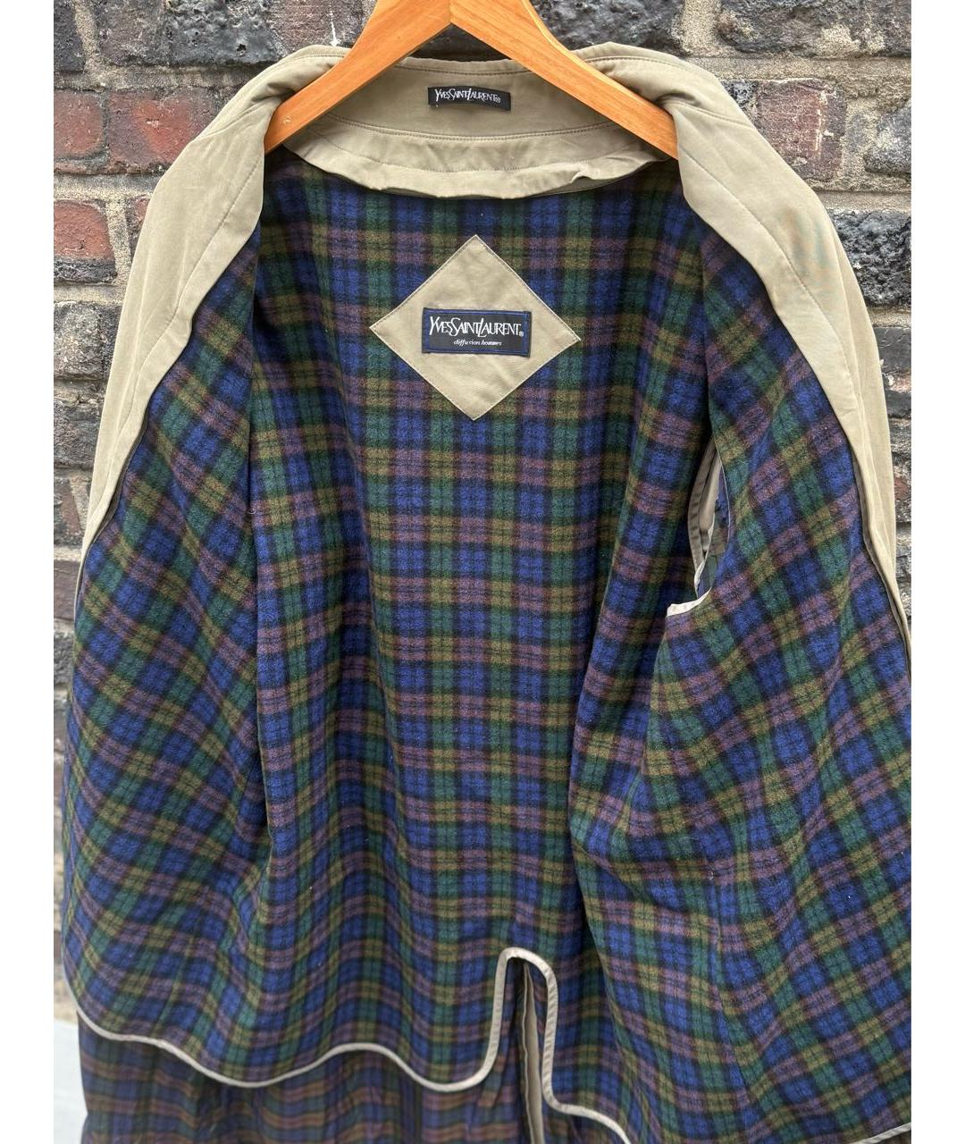 SAINT LAURENT Бежевый тренч / плащ, фото 6