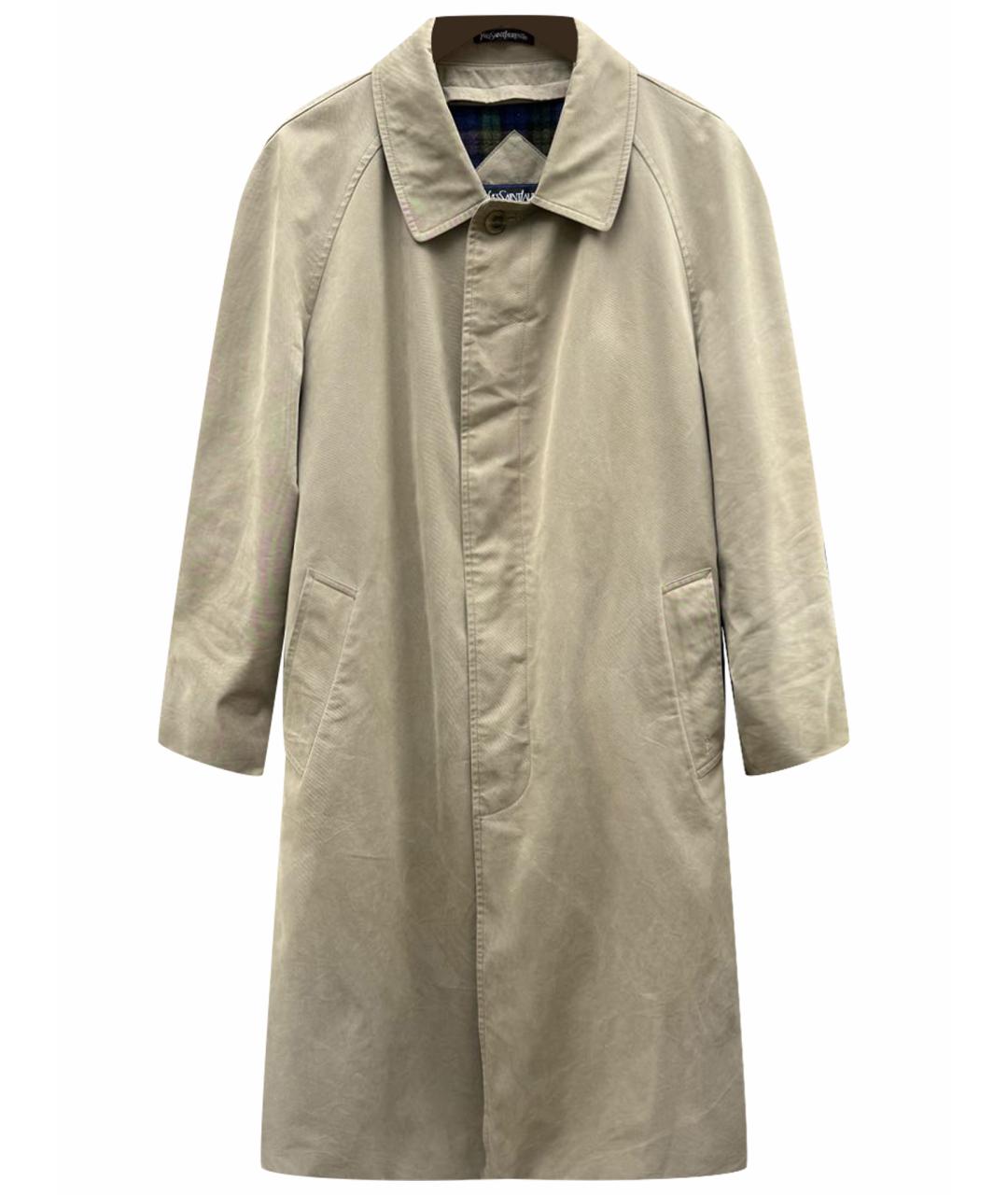 SAINT LAURENT Бежевый тренч / плащ, фото 1