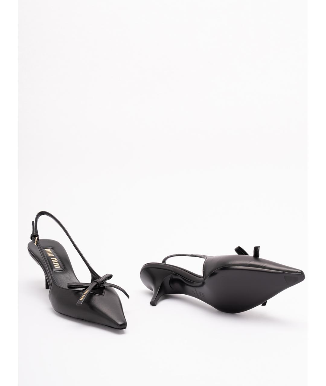 MIU MIU Черные кожаные туфли, фото 4