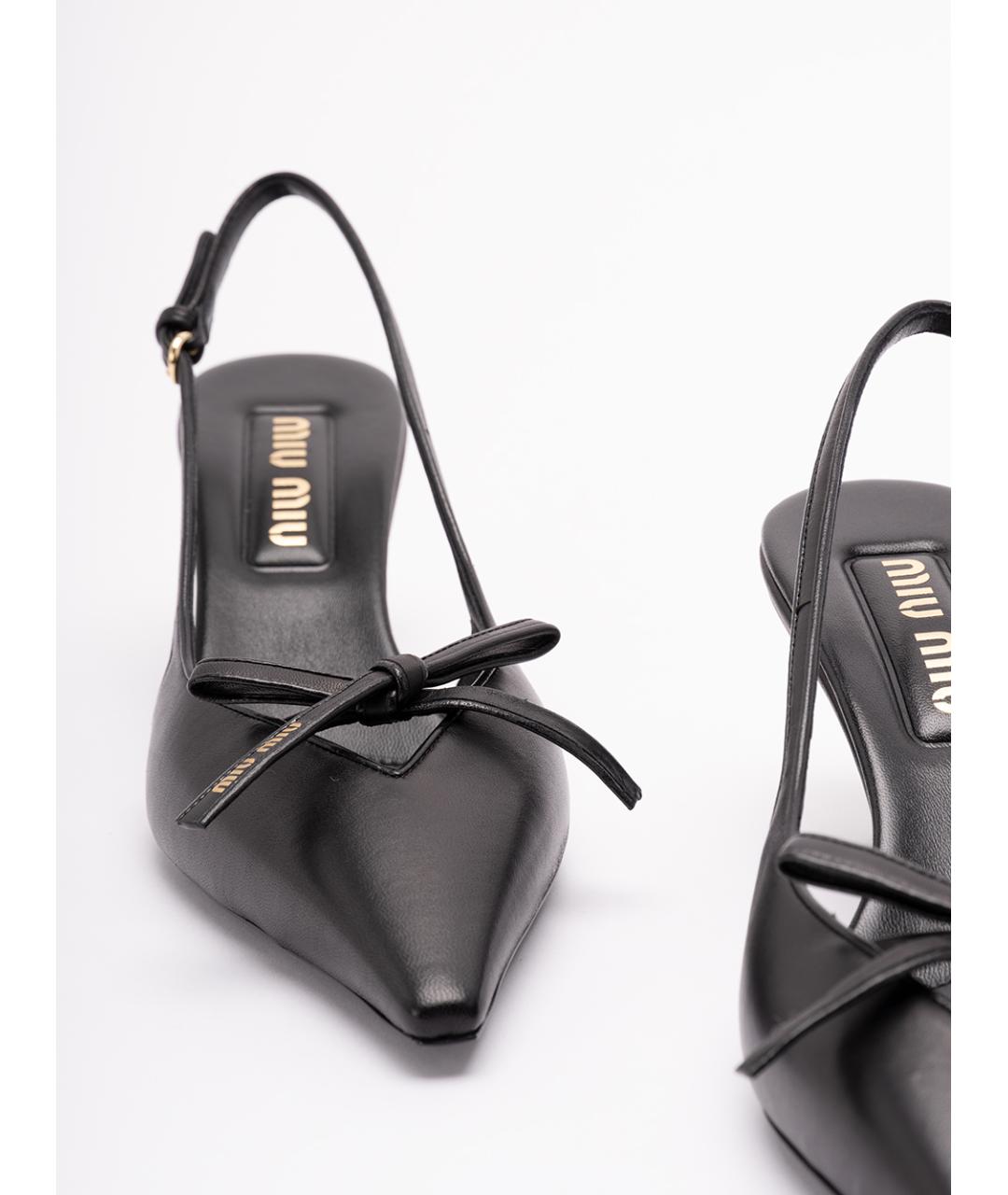 MIU MIU Черные кожаные туфли, фото 5