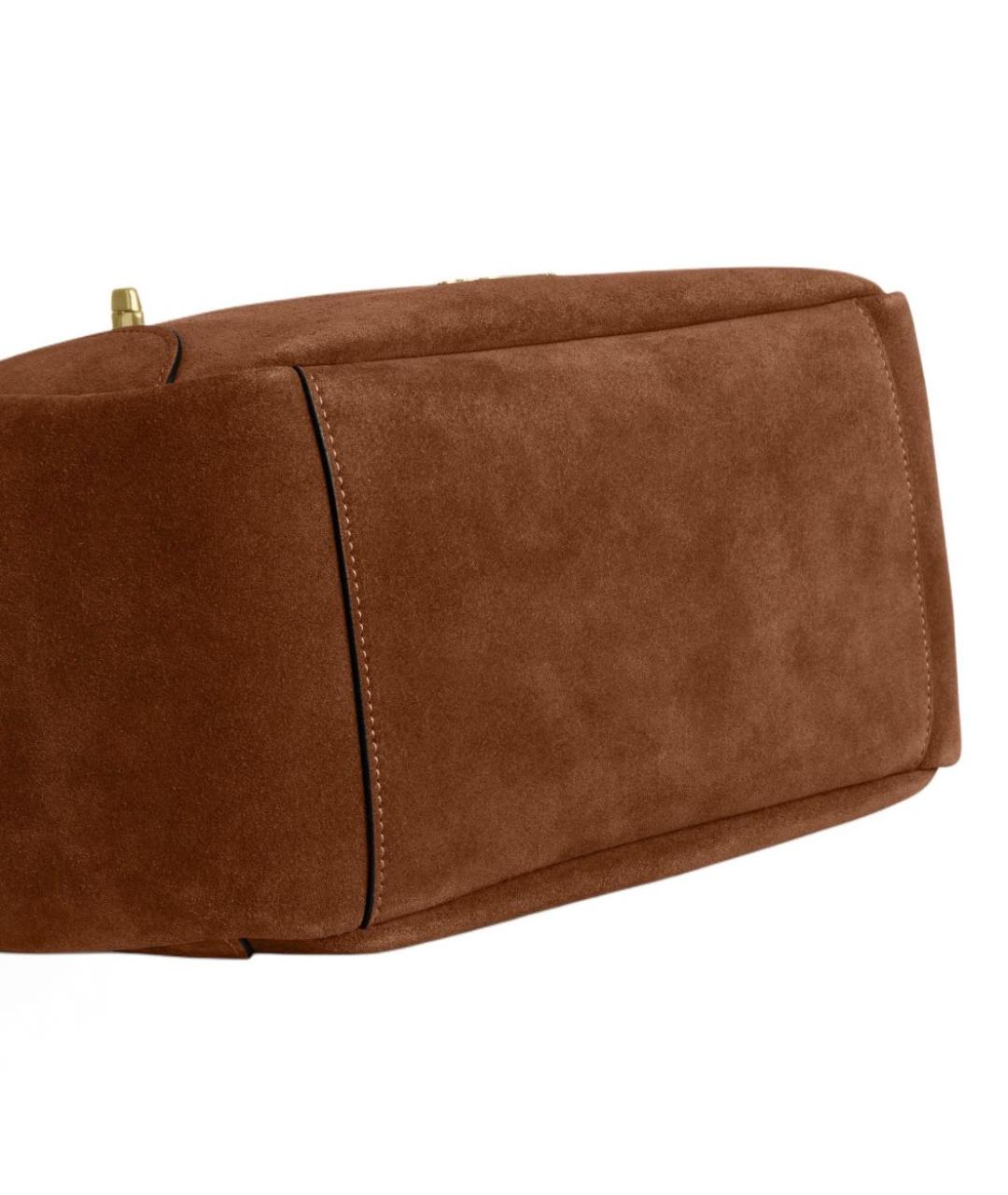 COACH Коричневая замшевая сумка тоут, фото 4