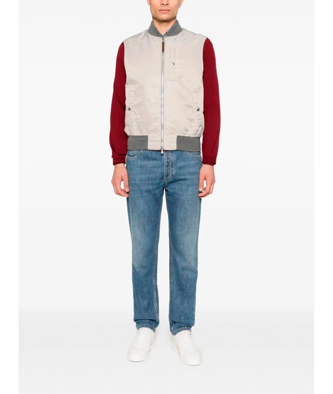 BRUNELLO CUCINELLI Бежевый полиамидовый жилет, фото 2