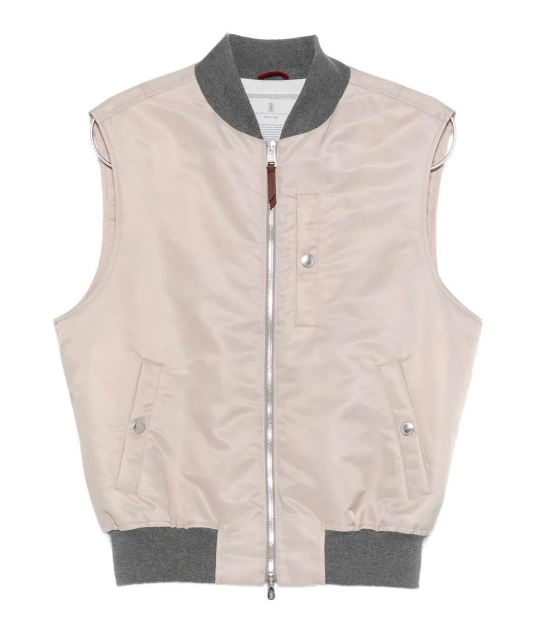 BRUNELLO CUCINELLI Бежевый полиамидовый жилет, фото 1