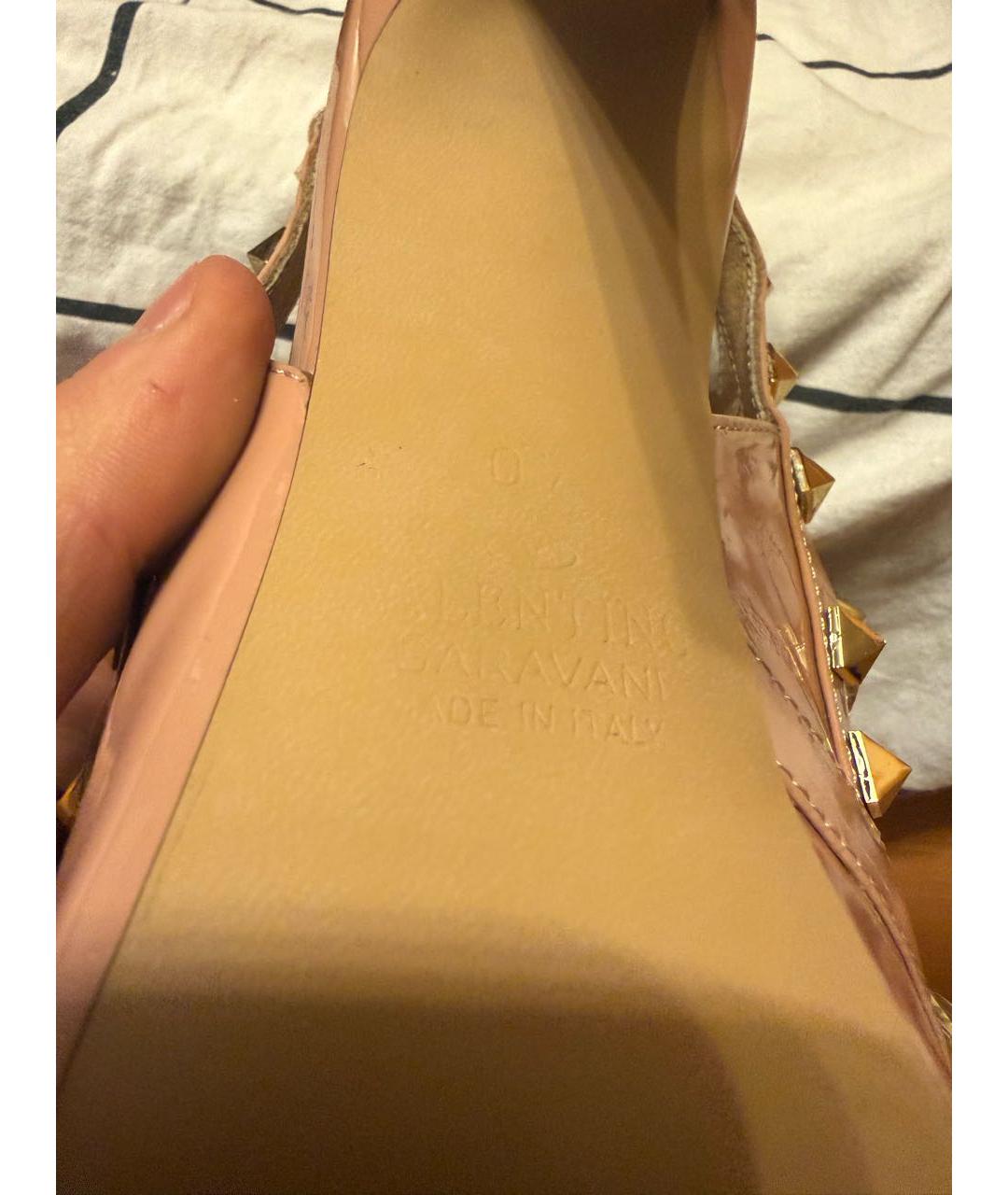 VALENTINO Бежевые туфли из лакированной кожи, фото 6