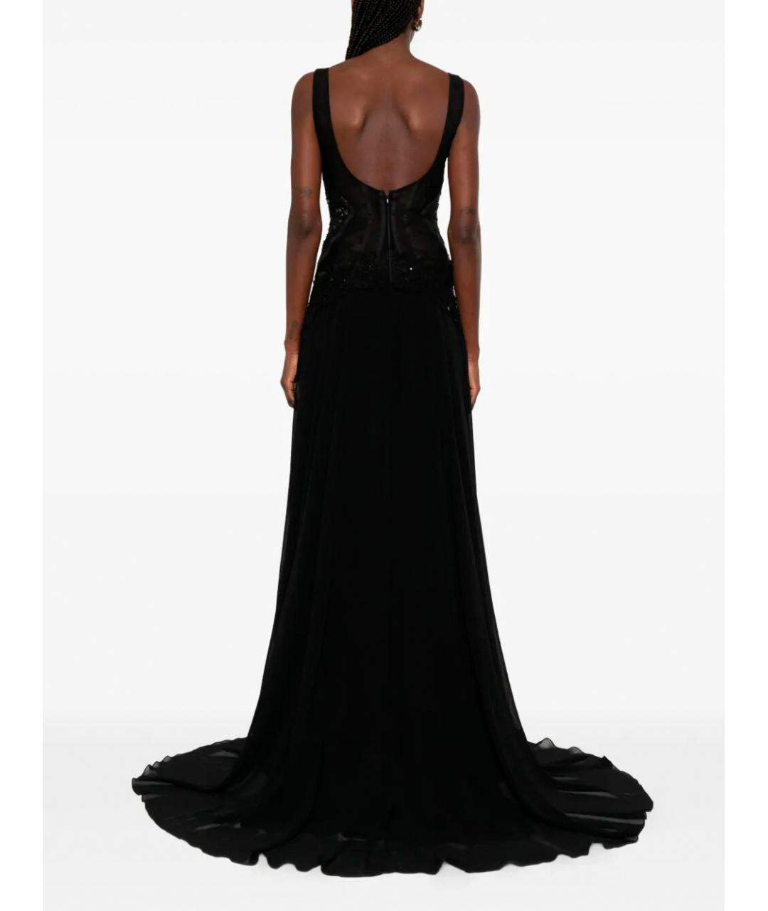 NISSA Черное полиамидовое вечернее платье, фото 3