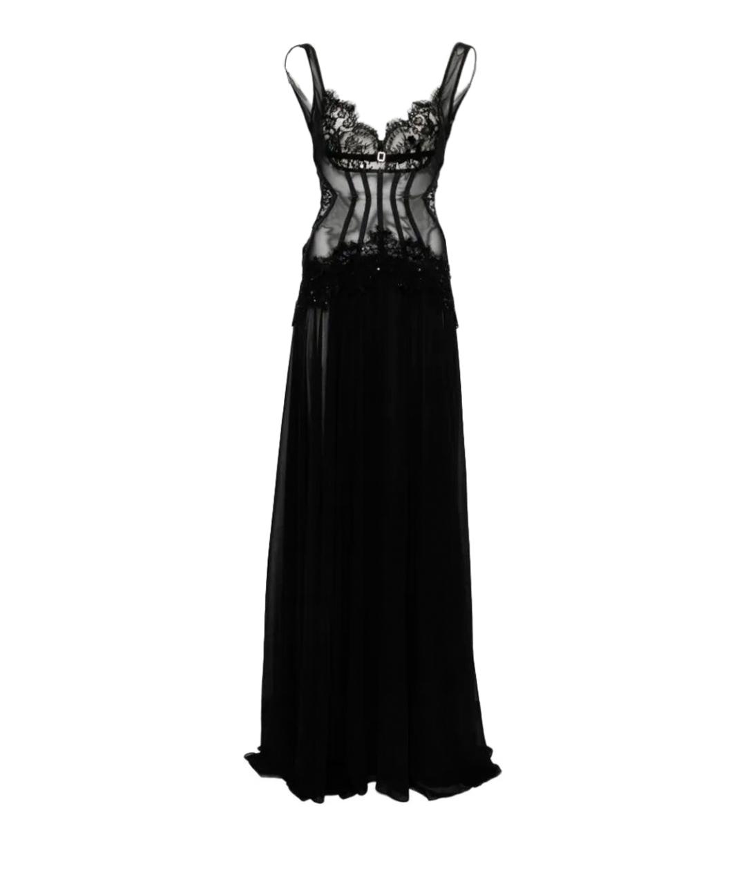 NISSA Черное полиамидовое вечернее платье, фото 1