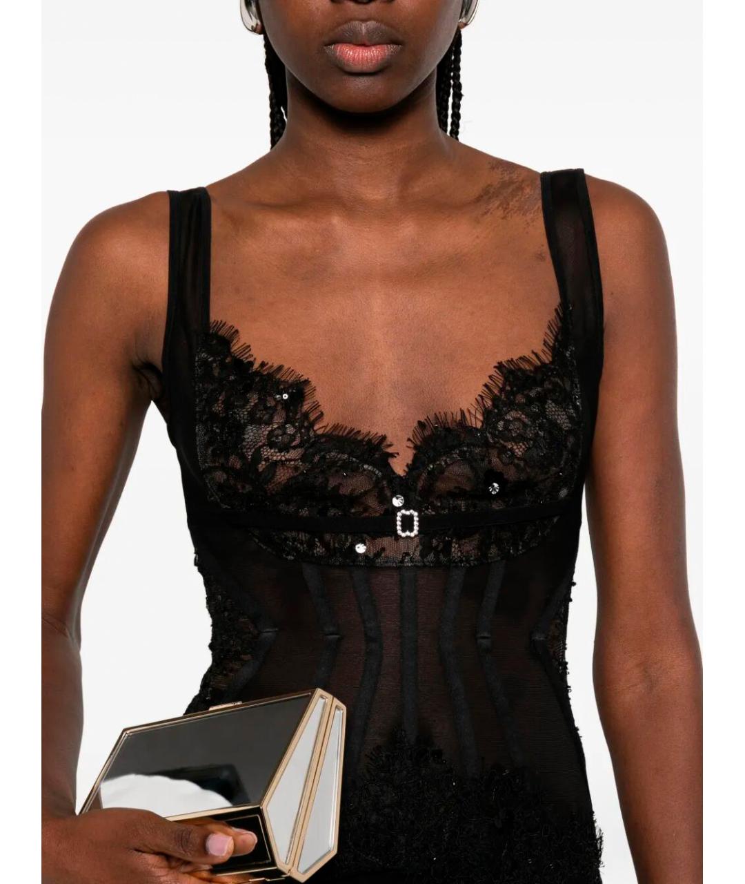 NISSA Черное полиамидовое вечернее платье, фото 5