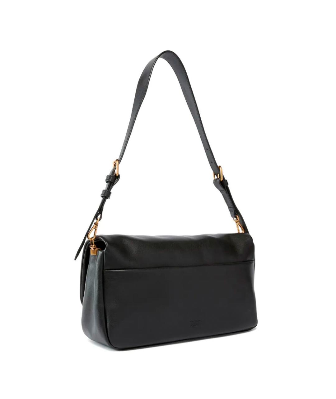 PINKO Черная кожаная сумка с короткими ручками, фото 2