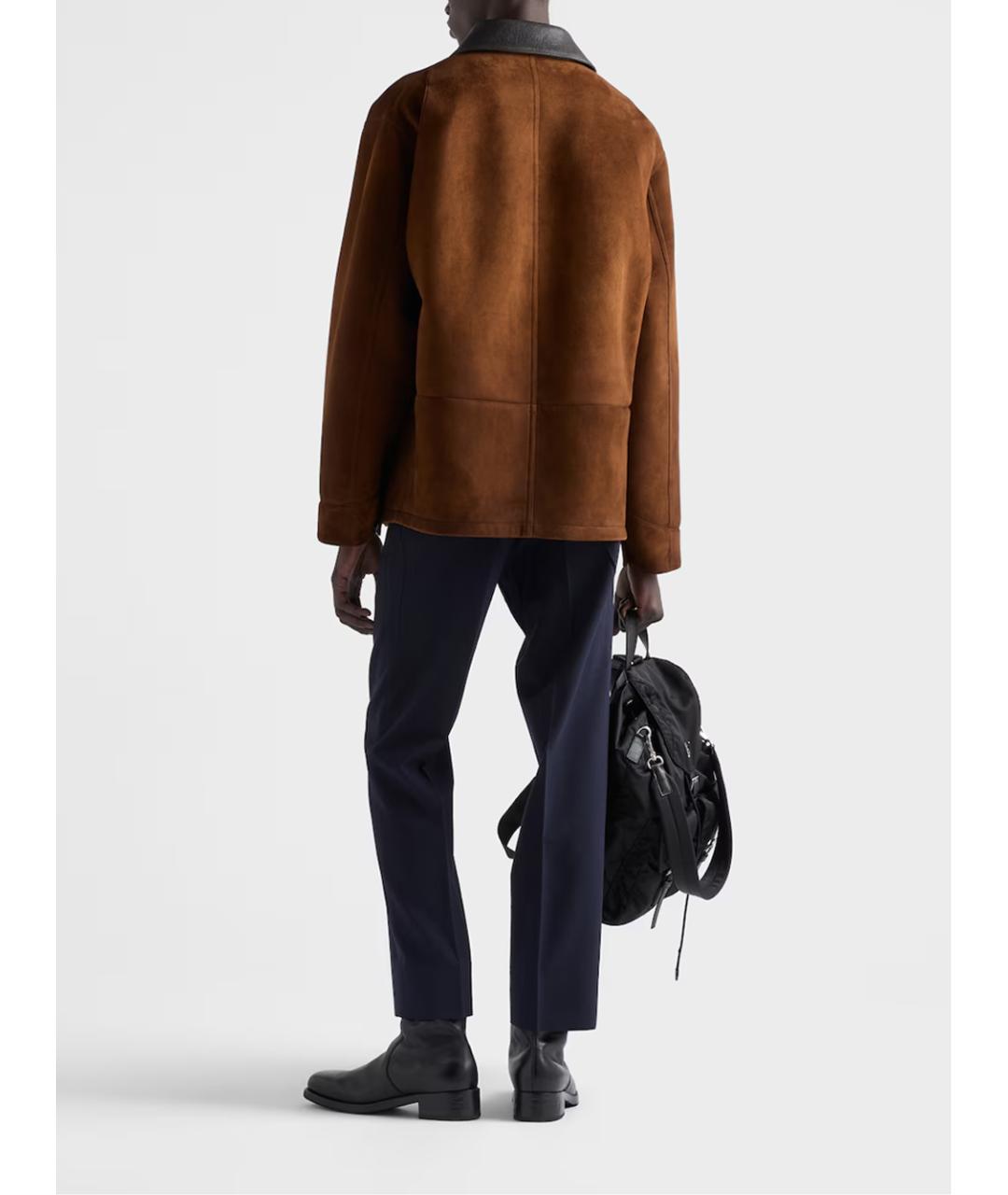 PRADA Коричневая замшевая куртка, фото 4