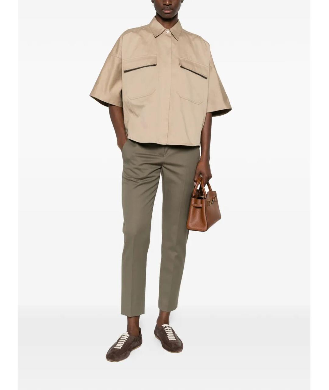 BRUNELLO CUCINELLI Хлопковые прямые брюки, фото 2