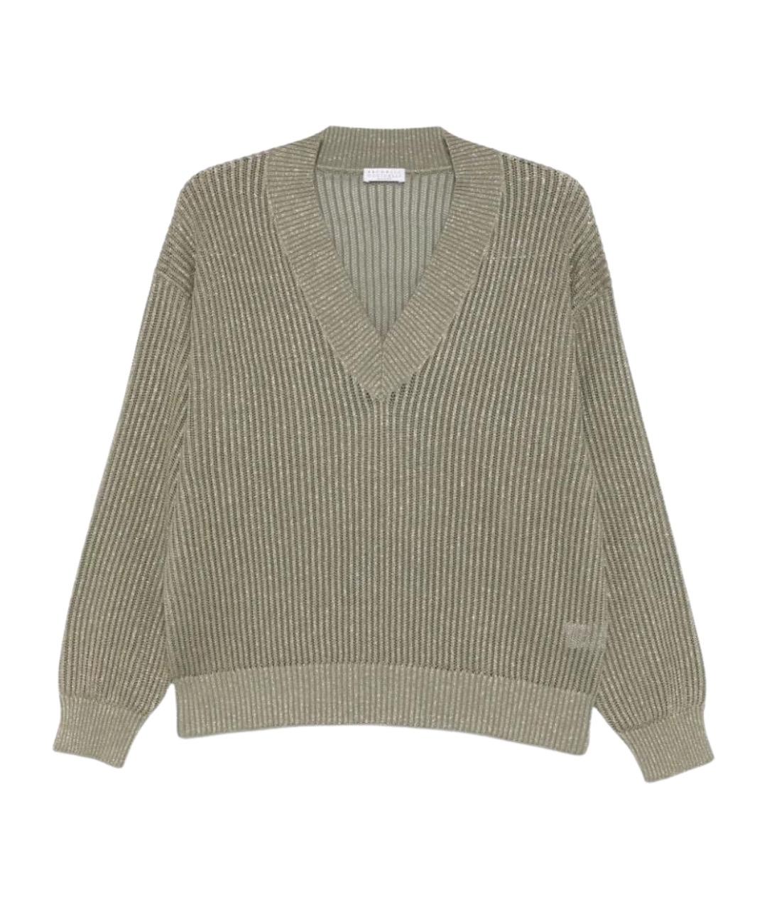 BRUNELLO CUCINELLI Серый хлопковый джемпер / свитер, фото 1