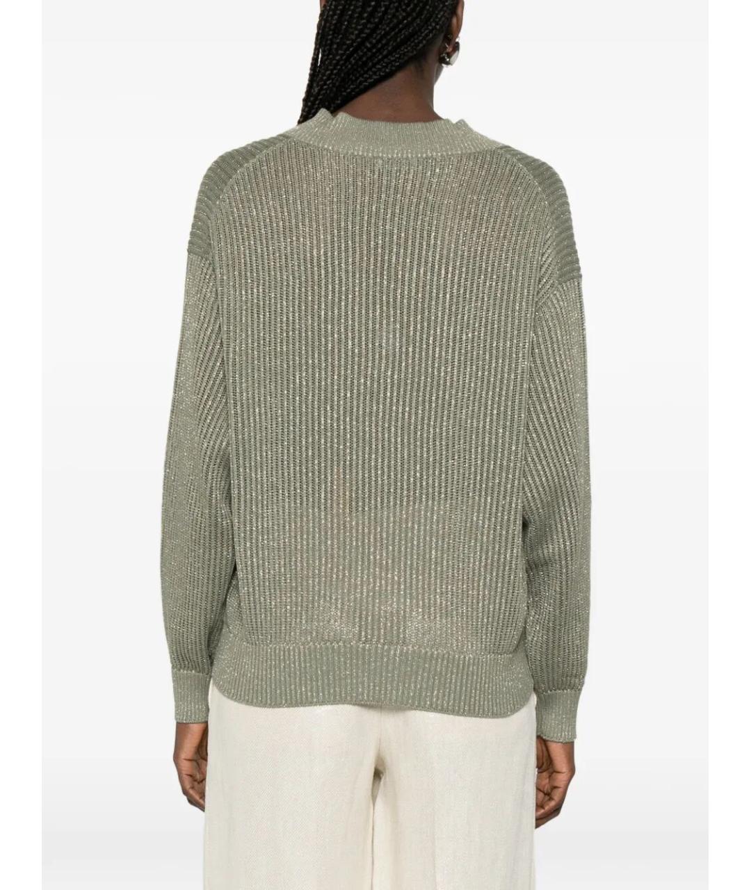 BRUNELLO CUCINELLI Серый хлопковый джемпер / свитер, фото 3