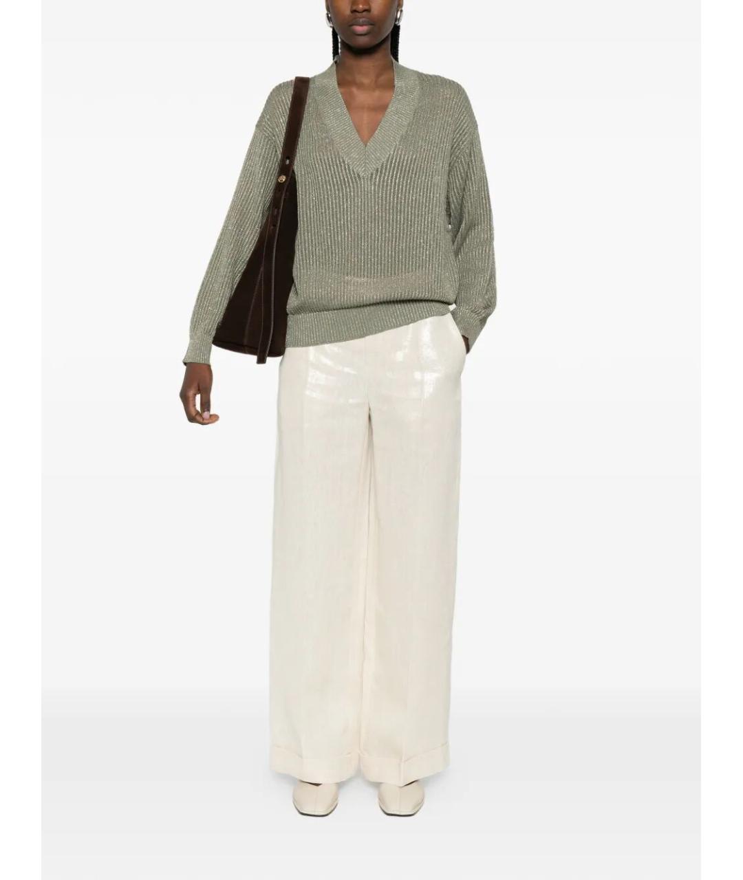 BRUNELLO CUCINELLI Серый хлопковый джемпер / свитер, фото 2