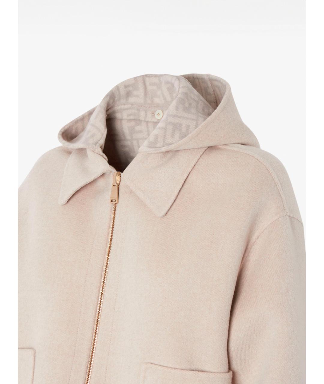 FENDI Бежевый шерстяной жакет/пиджак, фото 3