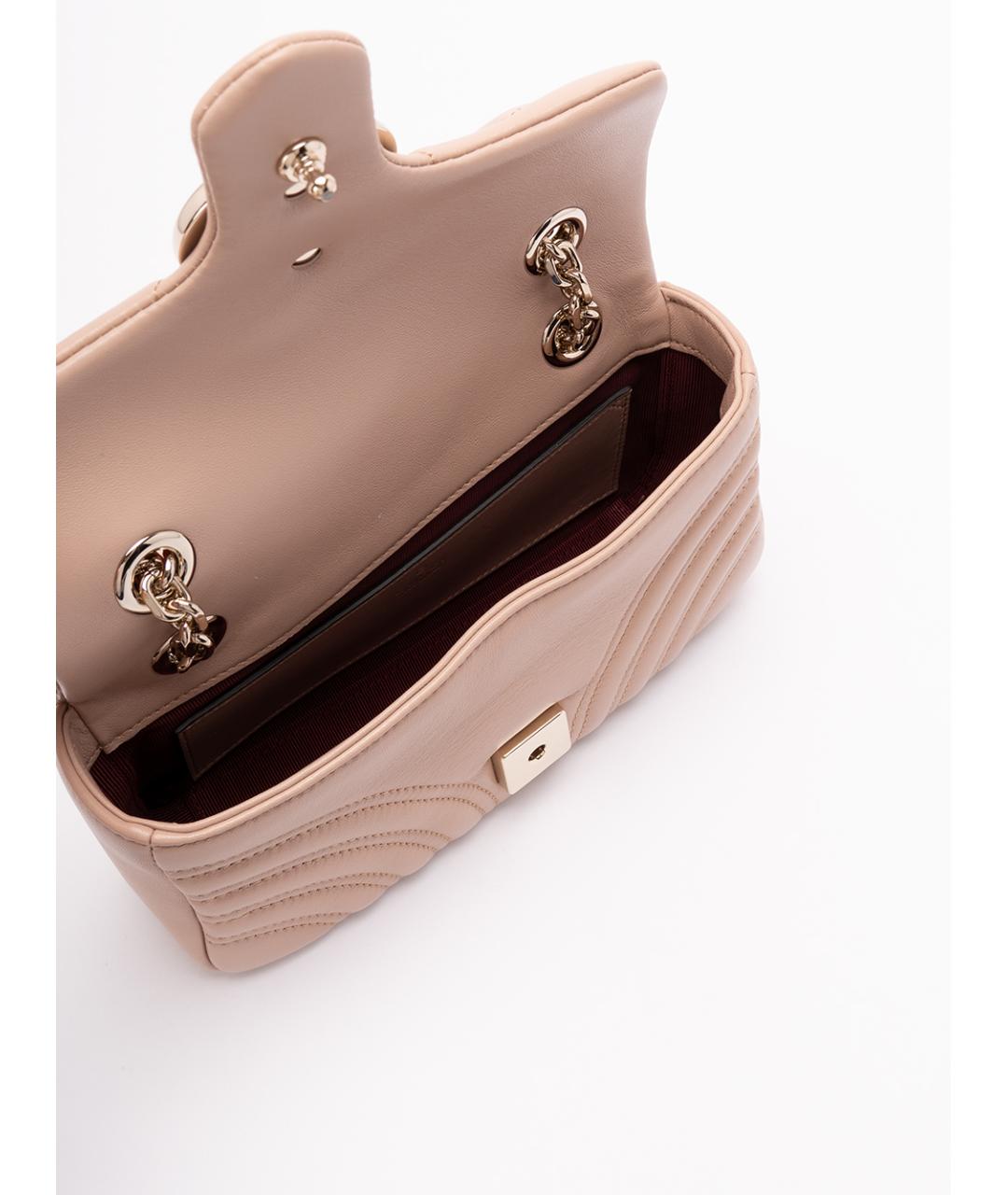 GUCCI Розовая кожаная сумка через плечо, фото 6