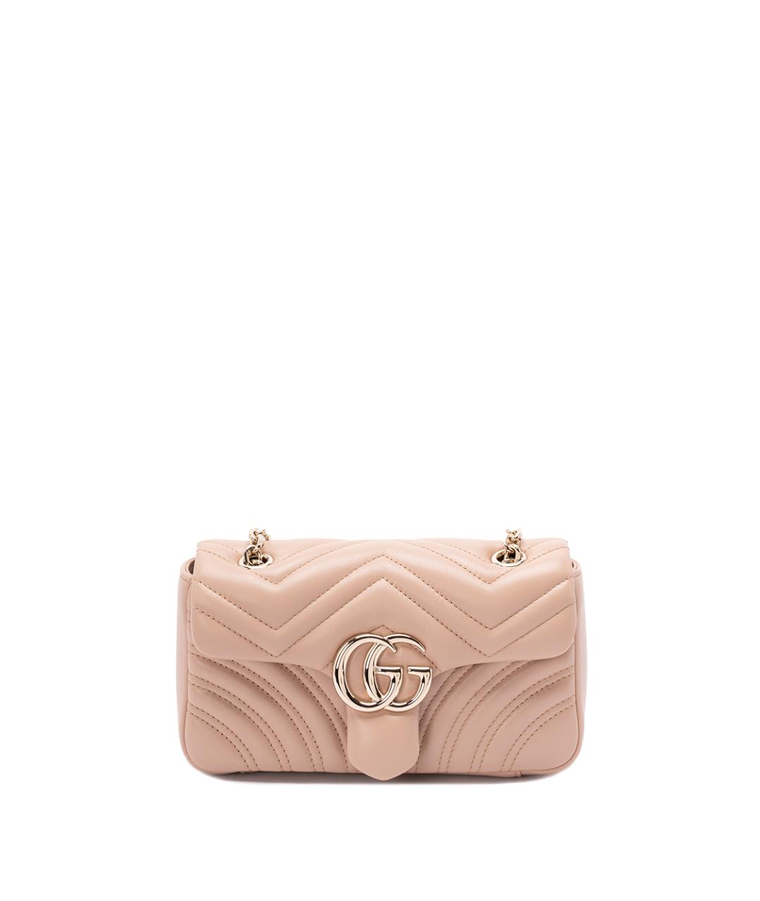 GUCCI Розовая кожаная сумка через плечо, фото 1