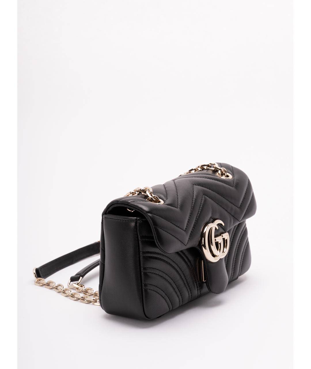 GUCCI Черная кожаная сумка через плечо, фото 3