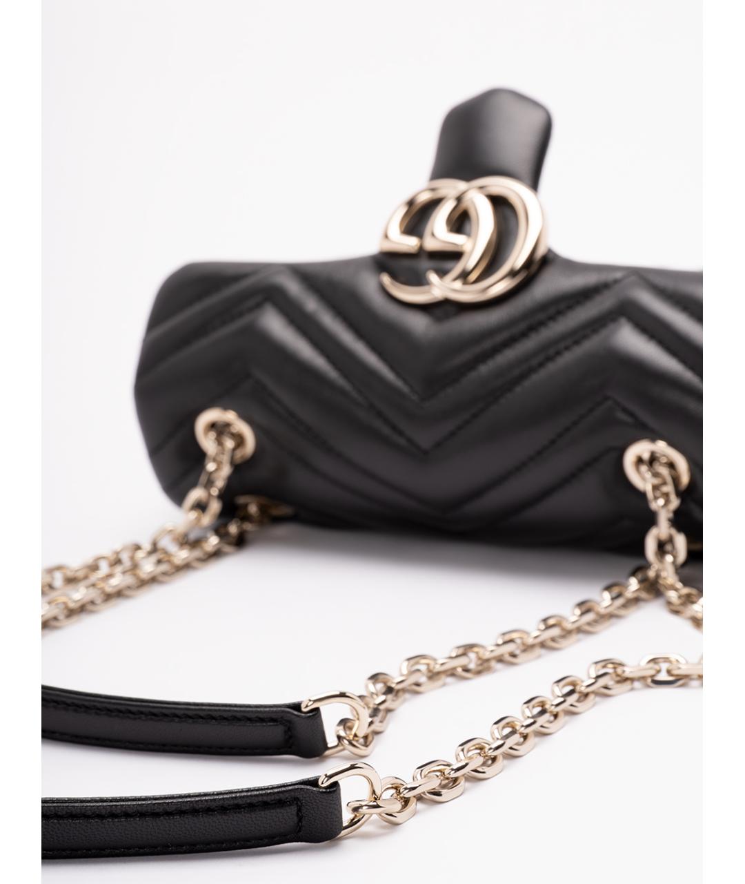 GUCCI Черная кожаная сумка через плечо, фото 5