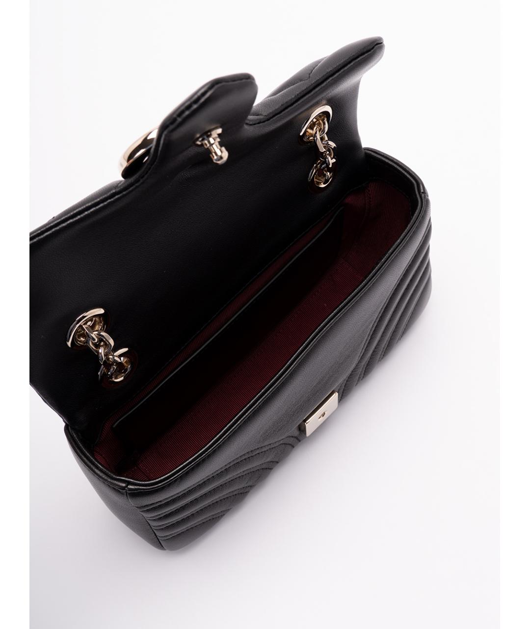 GUCCI Черная кожаная сумка через плечо, фото 6