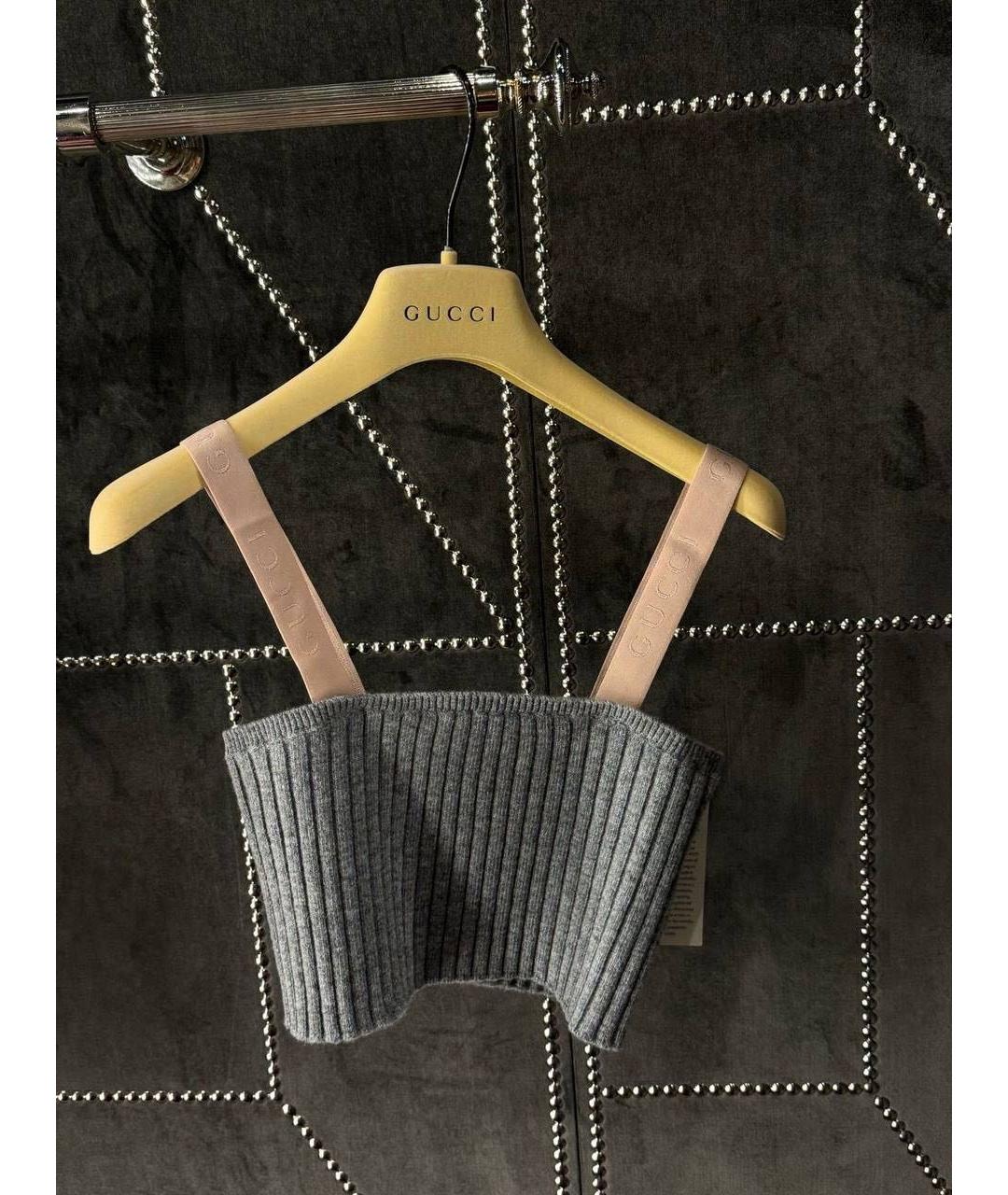 GUCCI Серая майка, фото 5