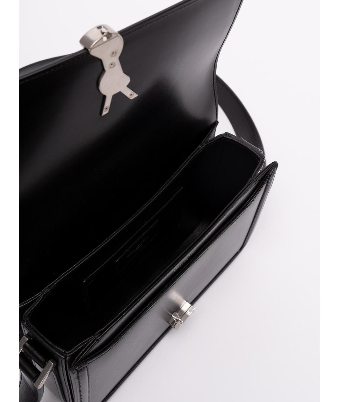 SAINT LAURENT Черная кожаная сумка на плечо, фото 5