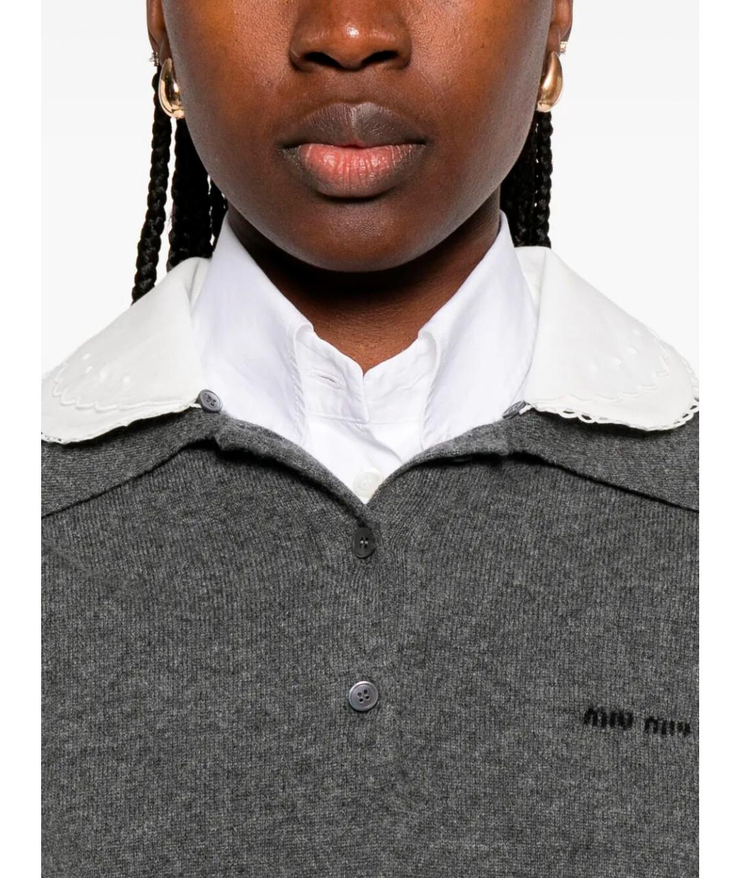 MIU MIU Серая футболка, фото 3