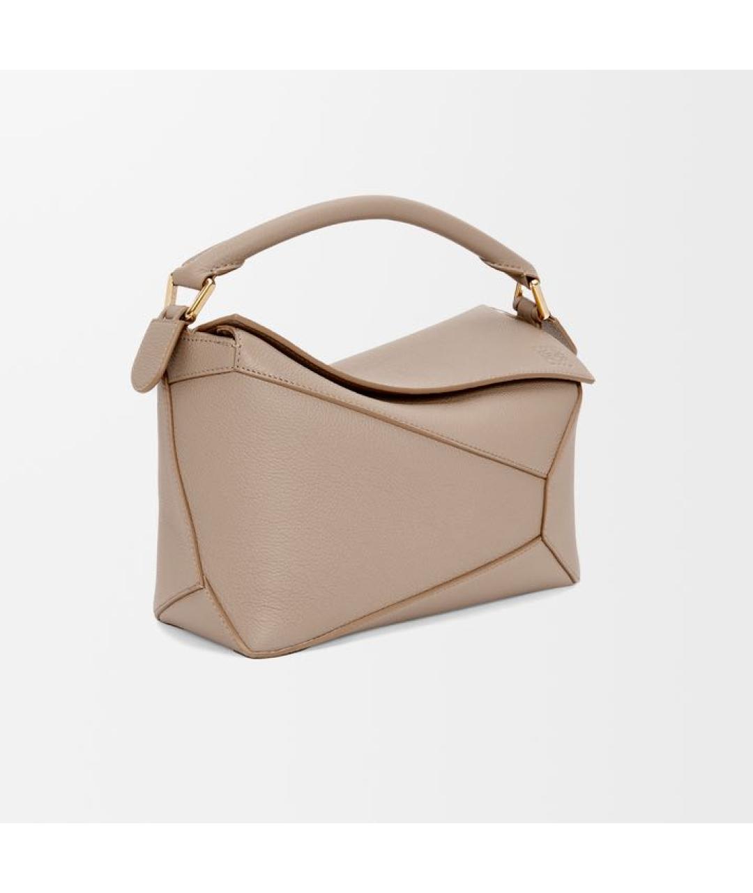 LOEWE Коричневая кожаная сумка с короткими ручками, фото 4