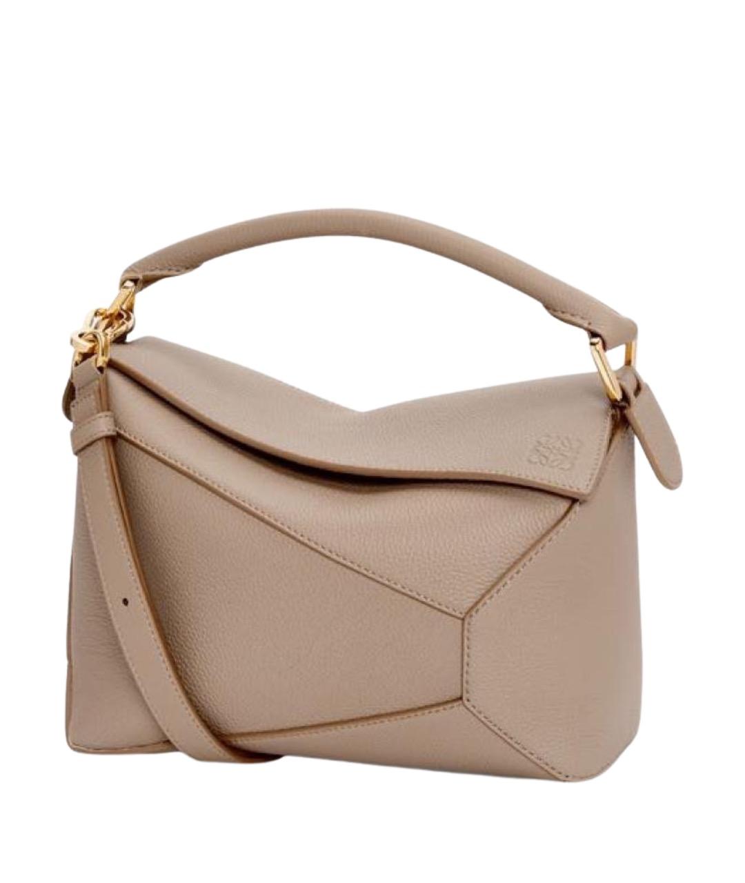 LOEWE Коричневая кожаная сумка с короткими ручками, фото 1