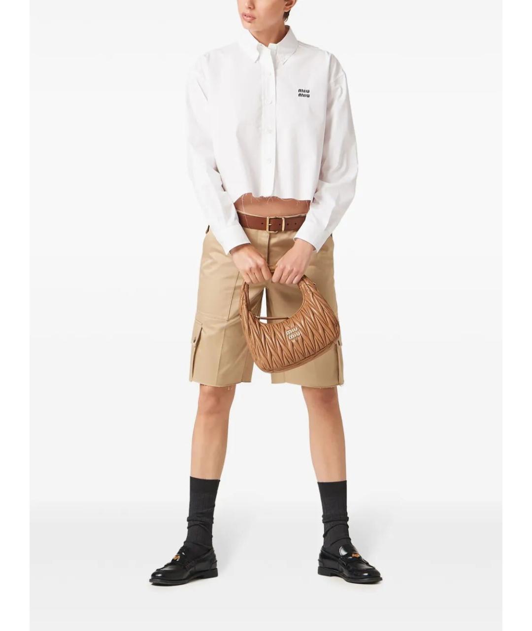 MIU MIU Белая хлопковая рубашка, фото 2
