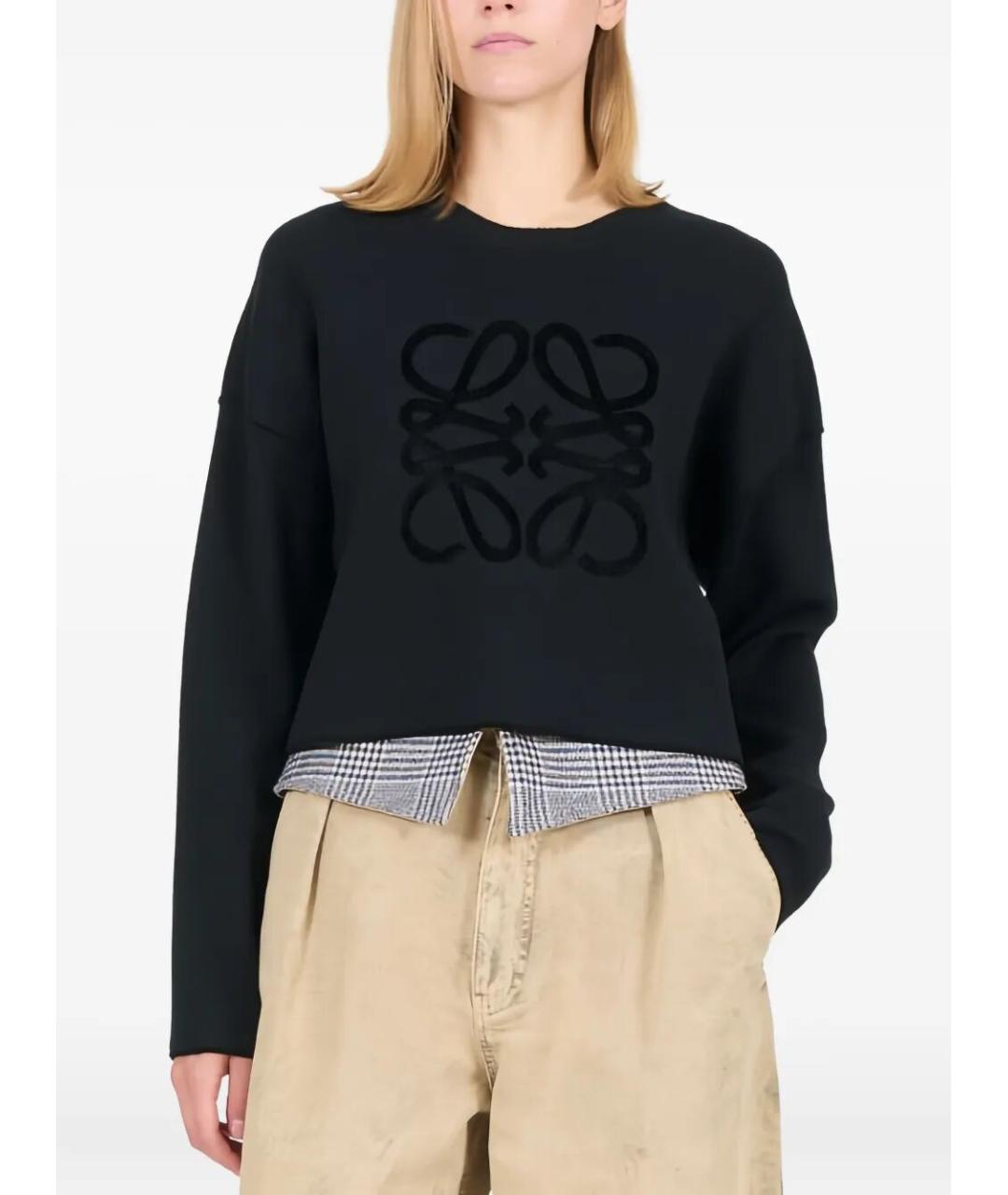 LOEWE Черный шерстяной джемпер / свитер, фото 2