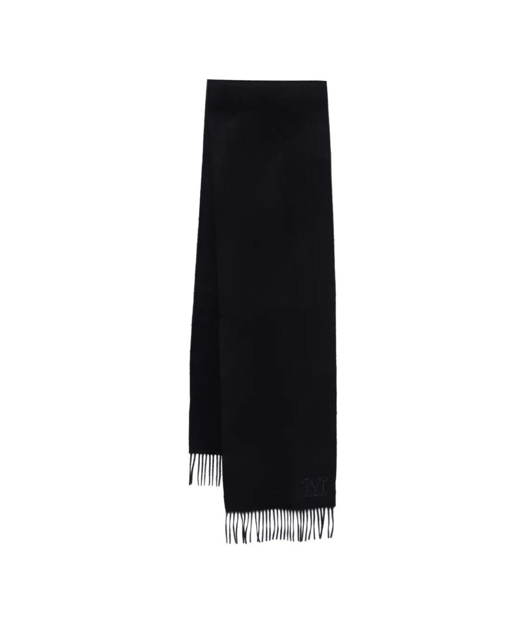 MAX MARA Черный кашемировый шарф, фото 1