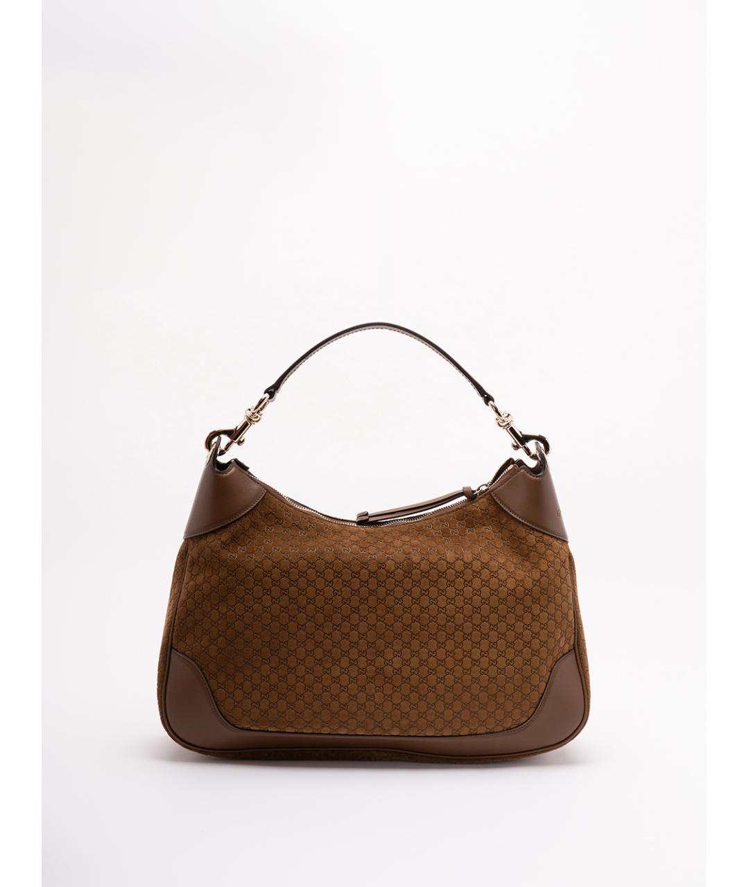 GUCCI Коричневая замшевая сумка через плечо, фото 2